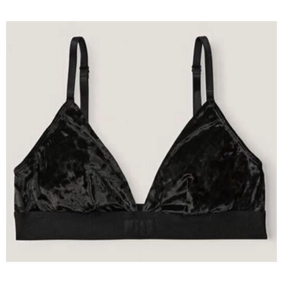 Victoria Secret PINK Set BRALETTE Size XS Boxy PJ Shorts BLACK VELVET Size S - Picture 11 of 12